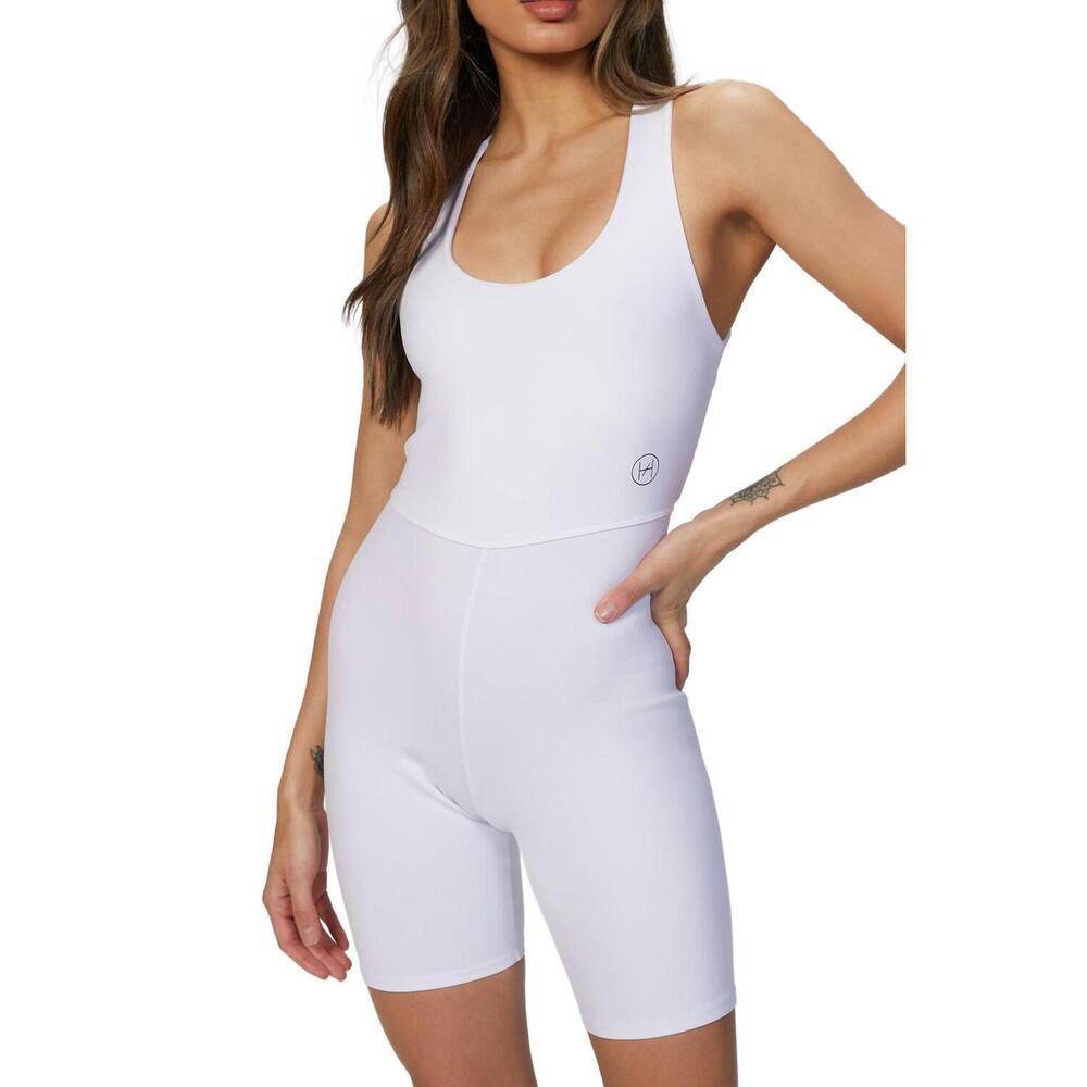 NEW HEROS the short unitard in white